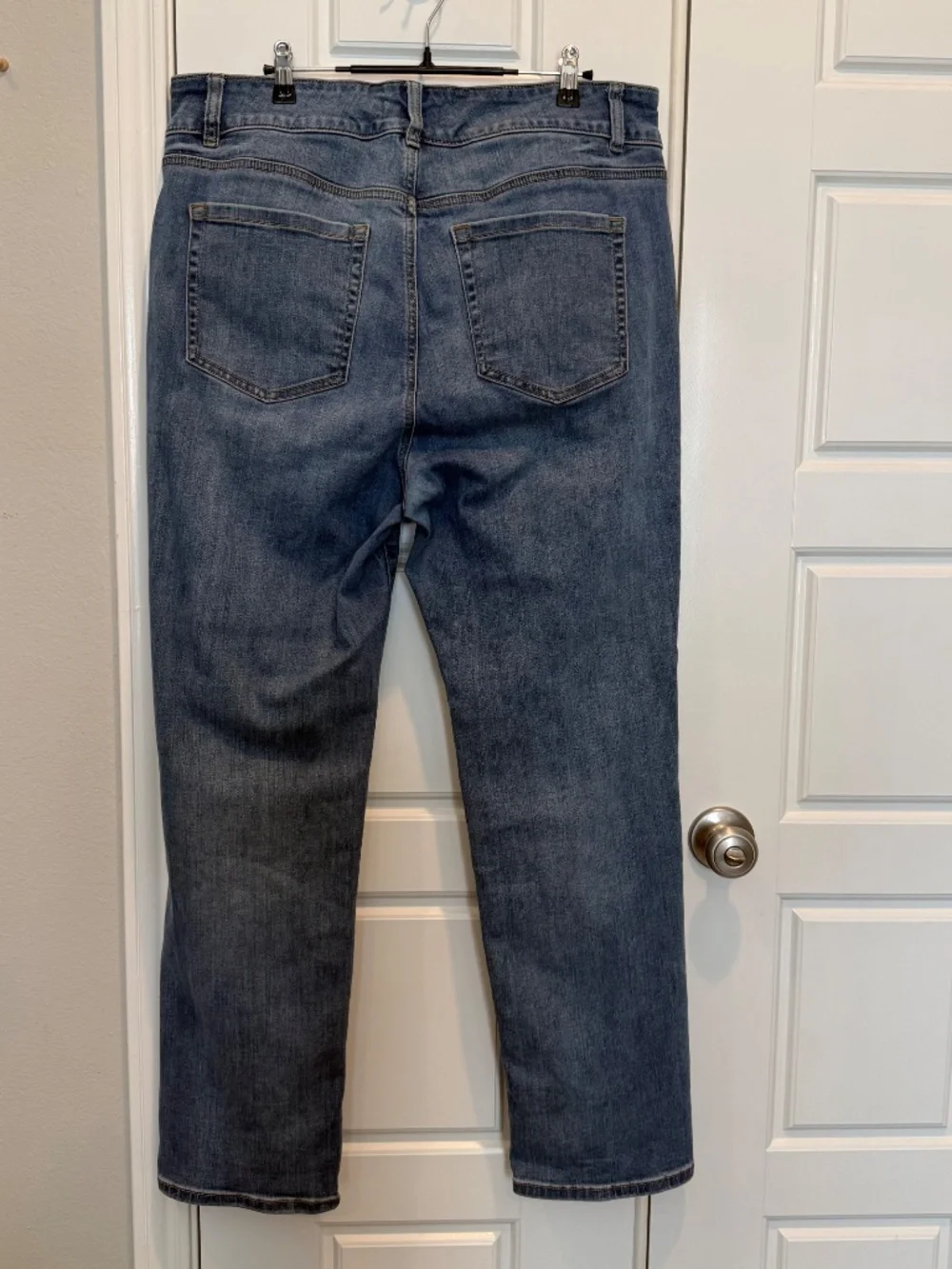 Lane Bryant Women's 18 Mid Rise Jeans Double Button Stretch Denim